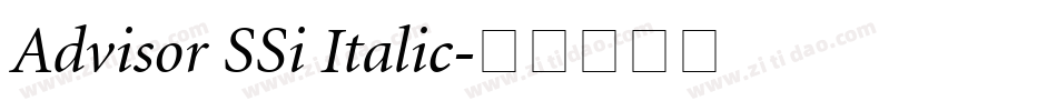 Advisor SSi Italic字体转换